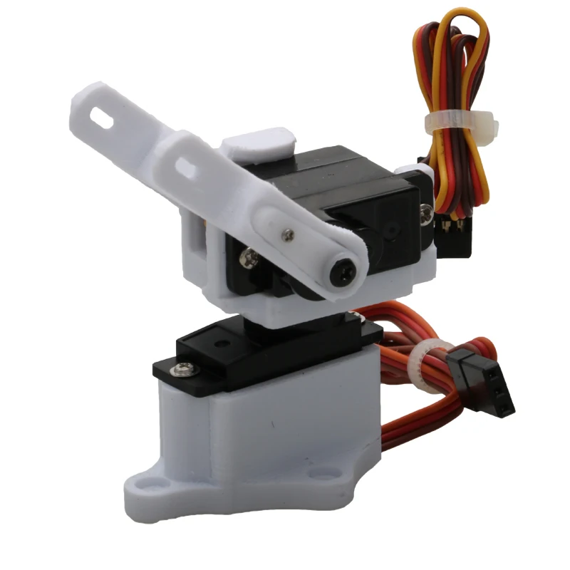 1Set Dual Servo Gimbal Bracket 3D Printed Camera Pan/Tilt Stand with 2PCS Metal Steering Gear for Fixed Wing Airplane FPV Drone