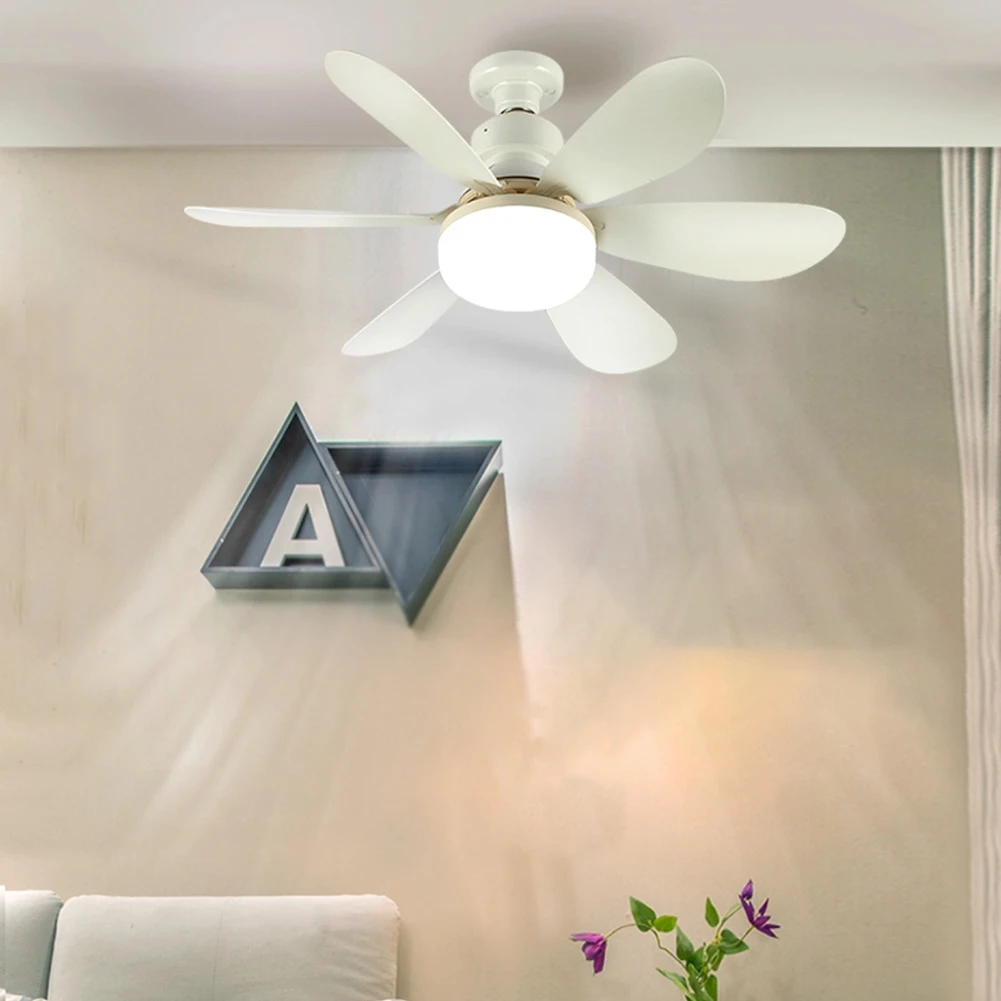 LEDシーリングファン,電球付きリモコン,調光可能なライト,室内照明,寝室とキッチン,3つの速度,e27ベース