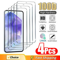 4Pcs Tempered Glass For Samsung A55 A35 A53 A54 A34 A13 A14 A15 A52 A12 A33 A23 A25 A32 A73 A21S M12 M31S M52 Screen Protectors