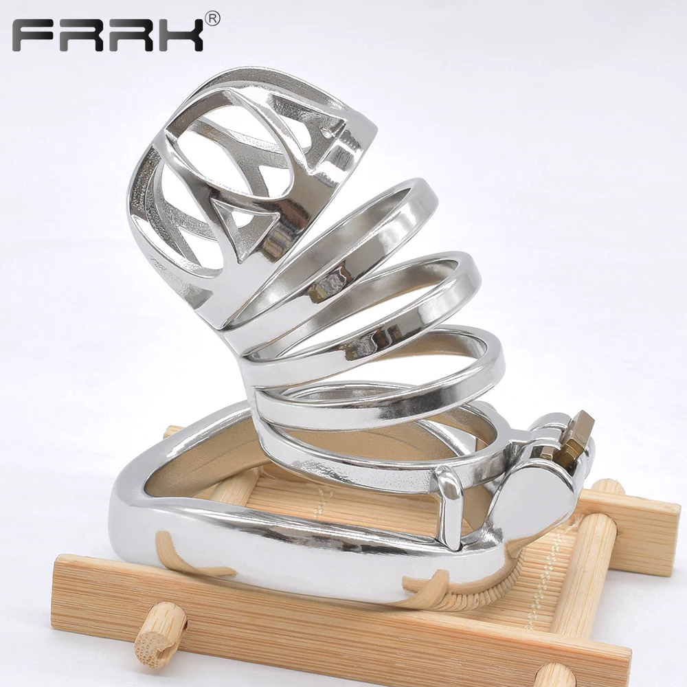 FRRK Large Cock Cage Metal Chastity Belt Lock Device Sextou for Men Free Shipping Sex Tooys Hot Trends Adult Shop Bird Toy