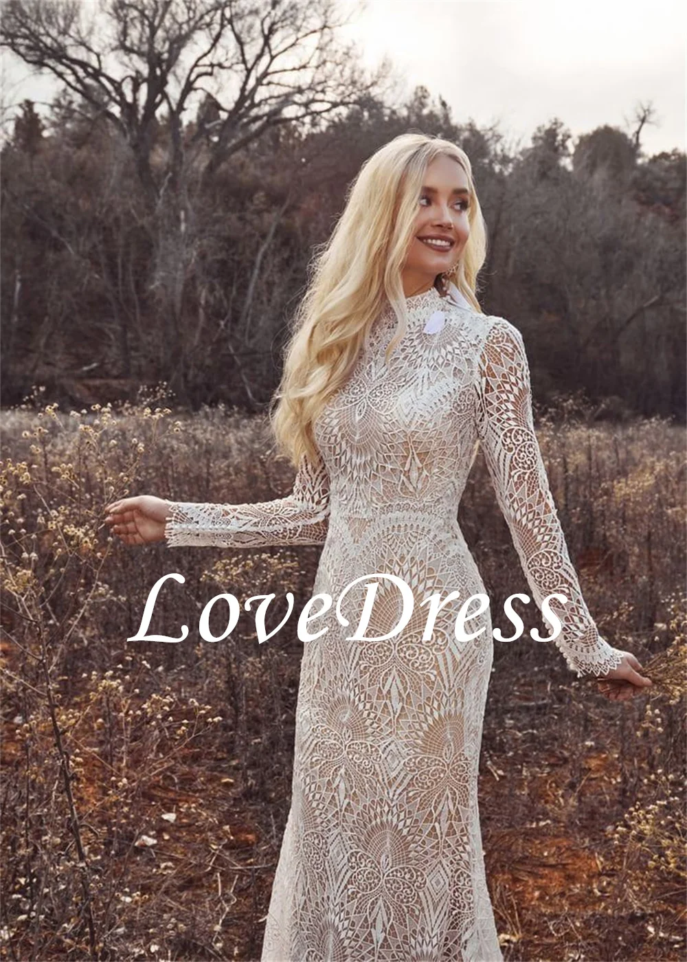 LoveDress Свадебные платья русалки с круглым вырезом и кружевными аппликациями Простые свадебные платья с открытой спиной Простое шифоновое платье Vestido De Noiva по индивидуальному заказу