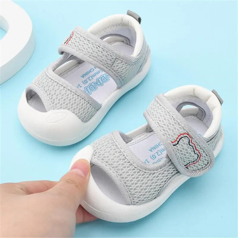 Summer Toddler Sandals for Baby Girl Shoes Color Net Cloth Breathable Boys Sneakers New Design Kids Infant Sport Girls Sandals