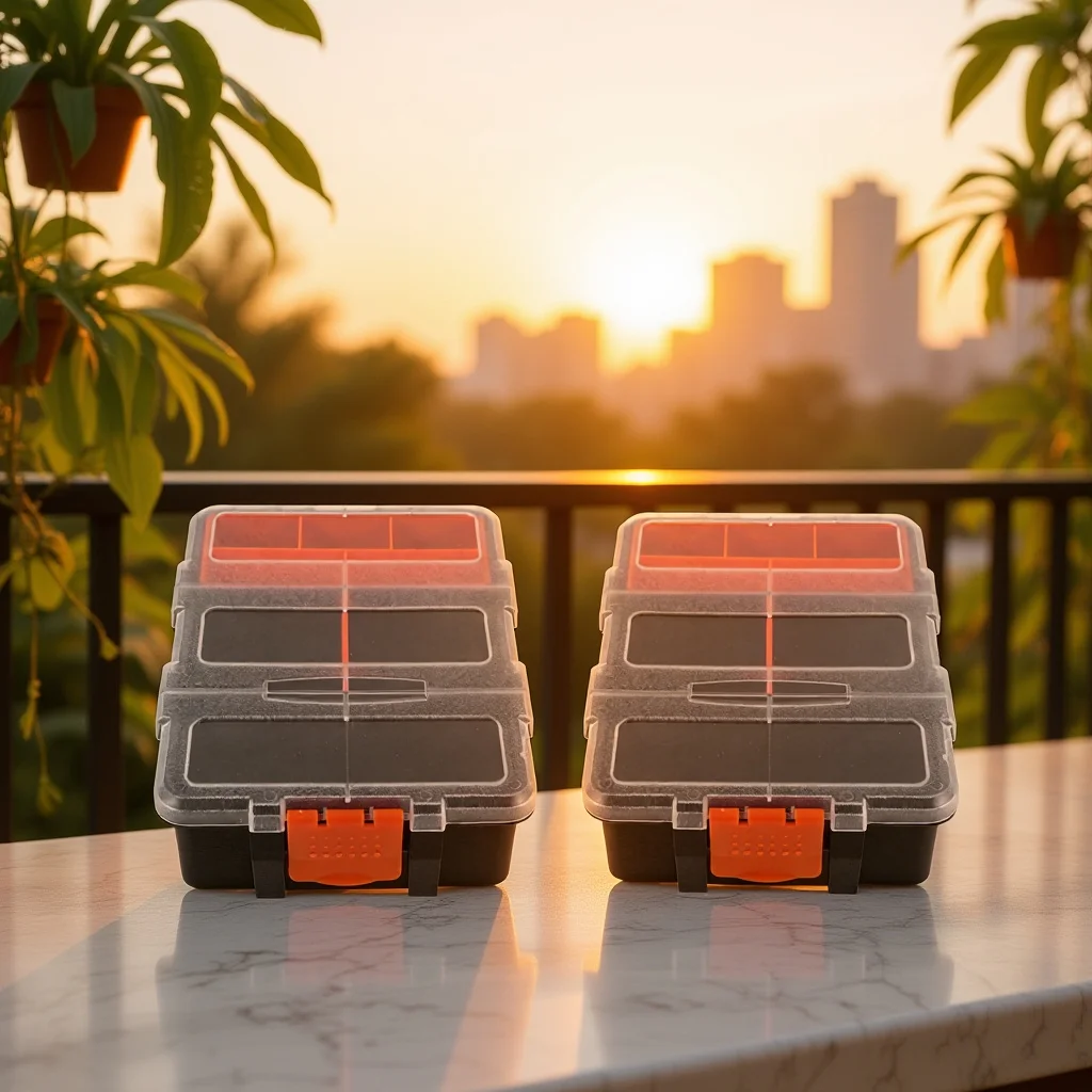 Screw Organizer Box Large Capacity Multi-Grid Plastic Storage Container For Hardware Tools Diy Crafts Fasteners Portable