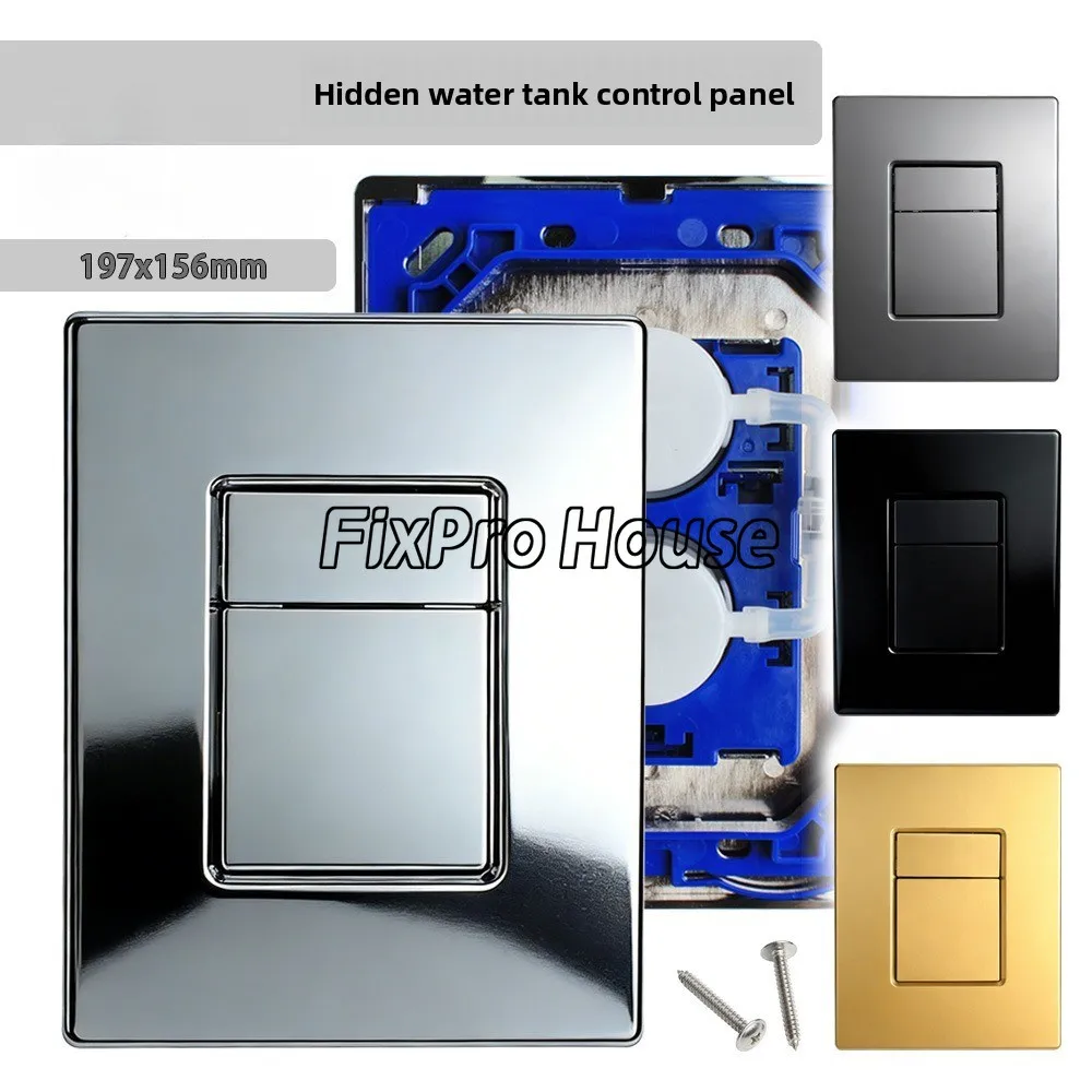 

Plating Concealed Pneumatic Water Tank Panel Wall-Mounted Toilet Flush Valve Compatible with Grohe GD2 Cosmopolitan 38732/38966