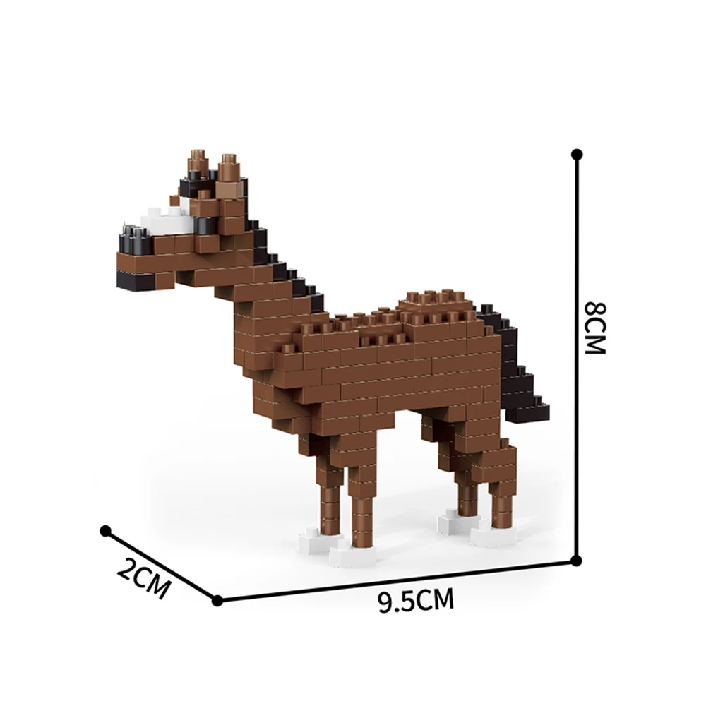 WIST GEBOUWD Alpacas Elanden Giraffen Kleine Dieren Micro Mini Bouwstenen Speelgoed-Eenvoudige montage, Educatief cadeau voor kinderen DIY Decor