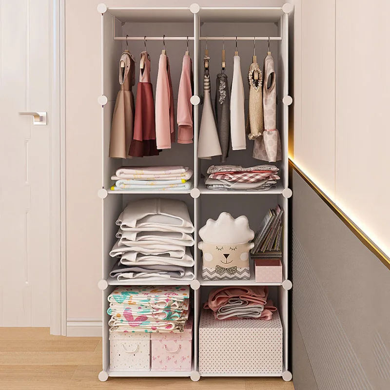 

Organizer Partitions Wardrobe Storage Bedroom Clothes Cabinet Living Room Open Modern Wardrobe Display Ropero Home Furniture