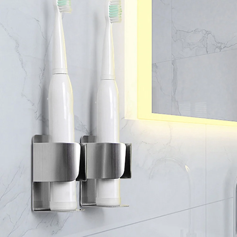 

3Pcs Wall Mounted Electric Toothbrush Holder Stainless Steel Punch Free Space Saving Bathroom Toothbrush Rack Organizer