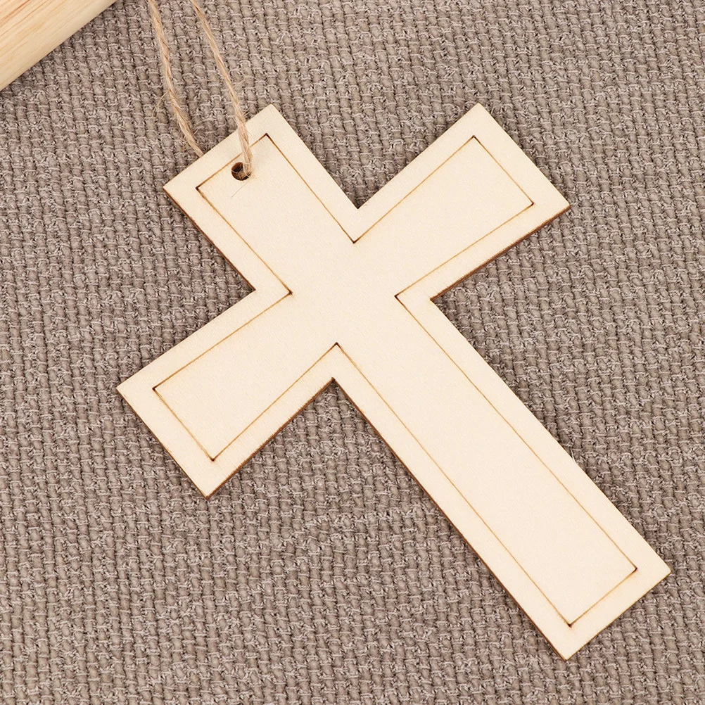 24 stücke Holz Kreuz Scheiben Diy Graffiti Hängen Anhänger Natürliche Holz Stücke Für Kinder Malerei Wand Dekor Handwerk