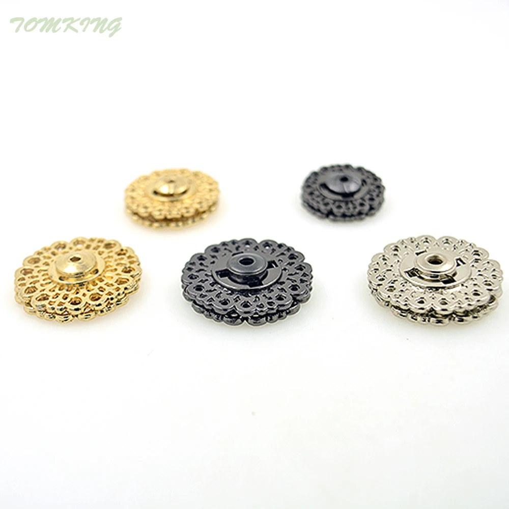 Snap Button New пуговицы 10pcs/lot 18mm/21mm/25mm кнопки для одежды Metal decorative Buttons for colthing suit jacket  mink coat