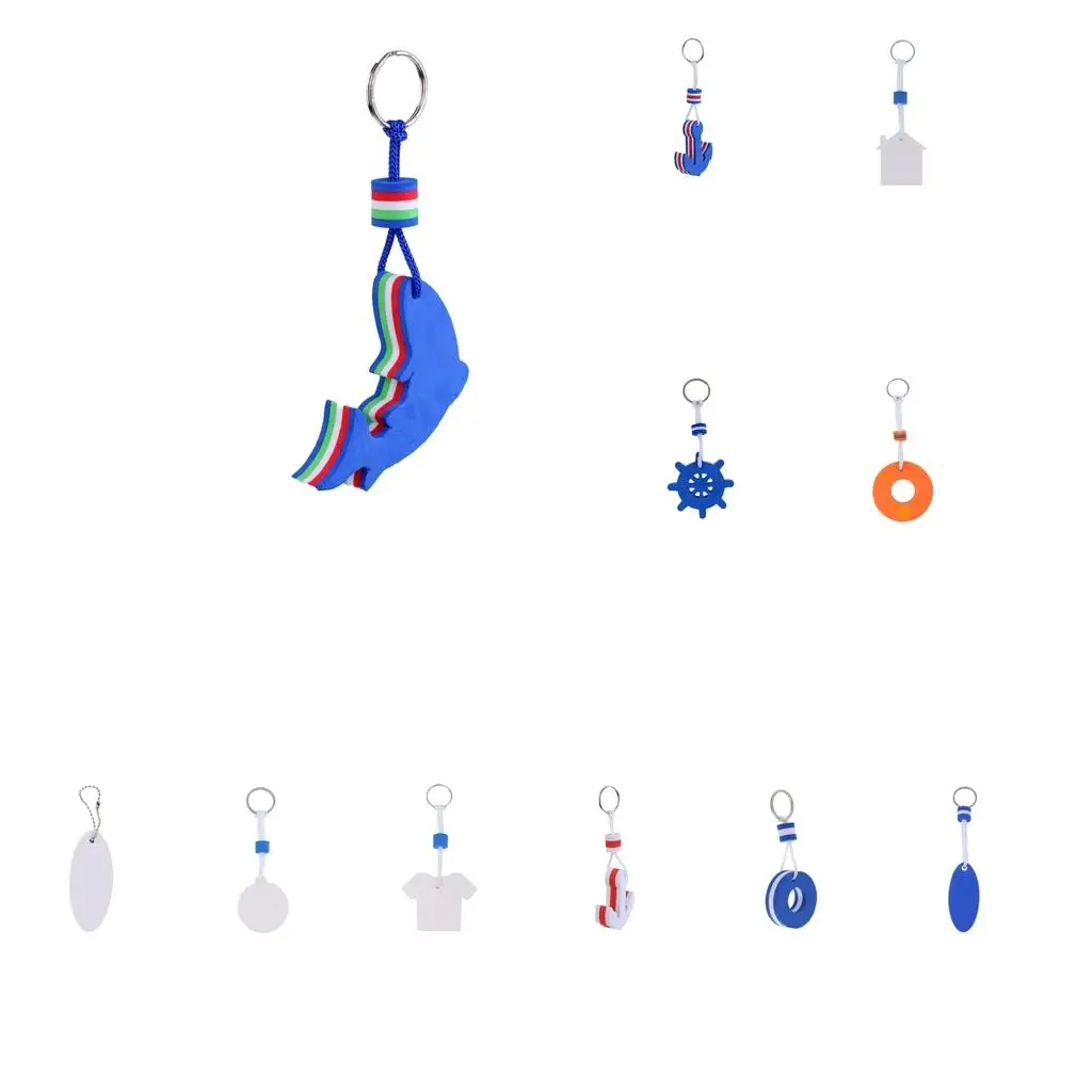 Novelty Floating Boating Keychain Sailing Fishing Key Chain Ring Float