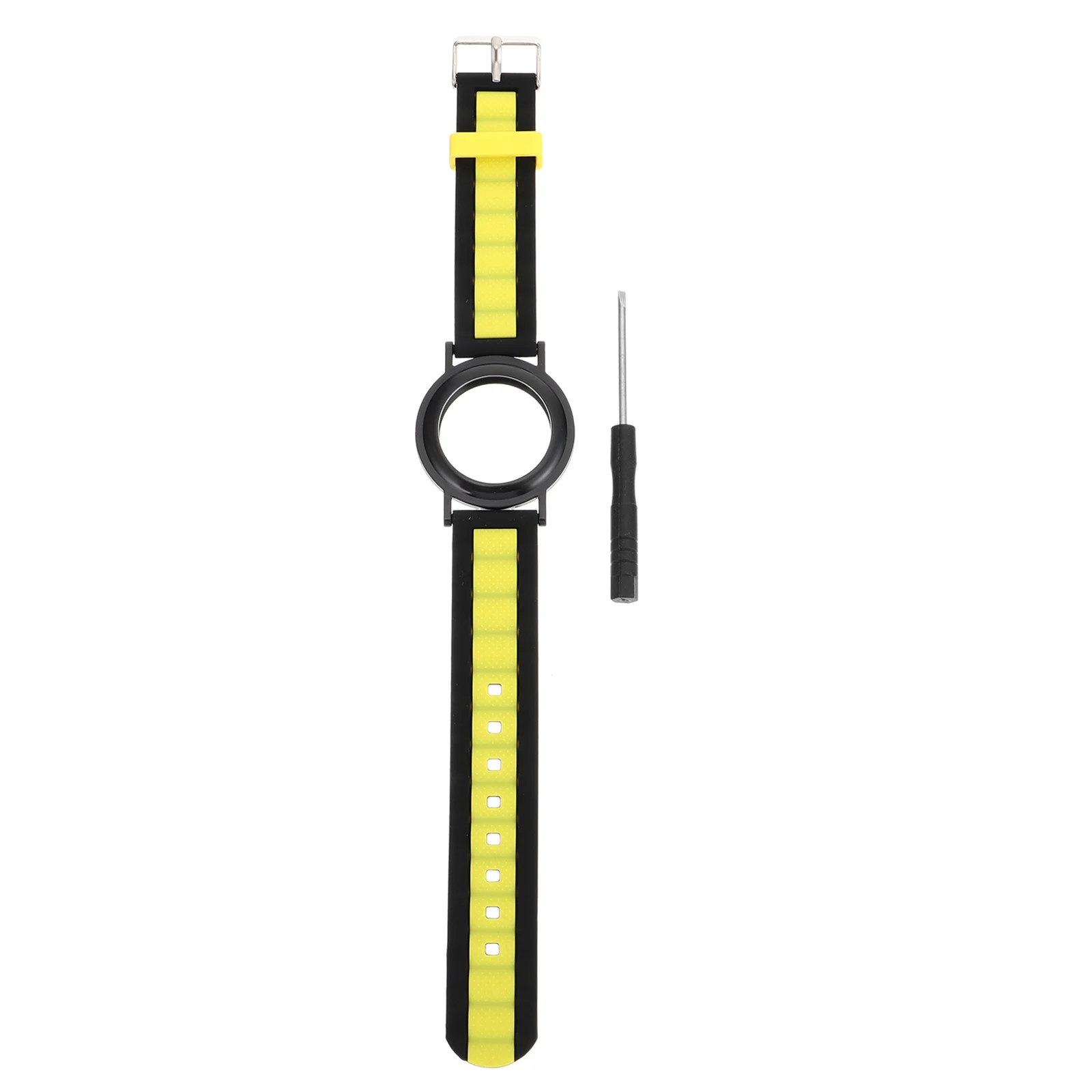 Pulseira de relógio de silicone protetora capa de silicone macia confortável resistente a arranhões à prova de suor seguro