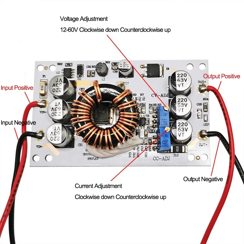 600W DC-DC Boost Module Charging Power Supply Constant Voltage Constant Current LED Boost Driver Adjustable Power Supply Board