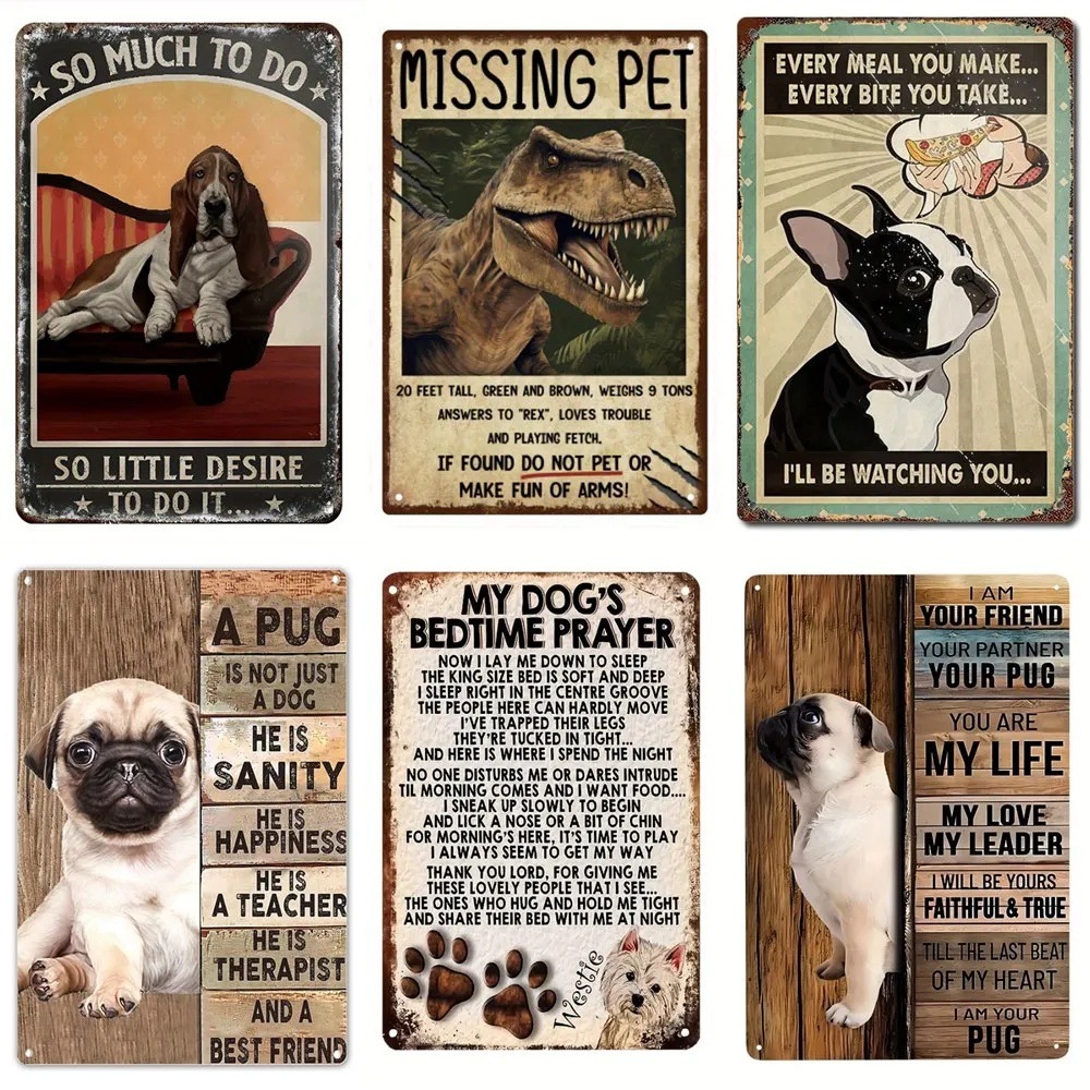 Das Schlafens gebet meines Hundes Metalls child, Retro-Hunde wand plakette, Rassen geschenk, Liebhaber, Lustiger Hund, Katze, Zin, Haustier wand kunst für Bar, Cafe – Detail 4