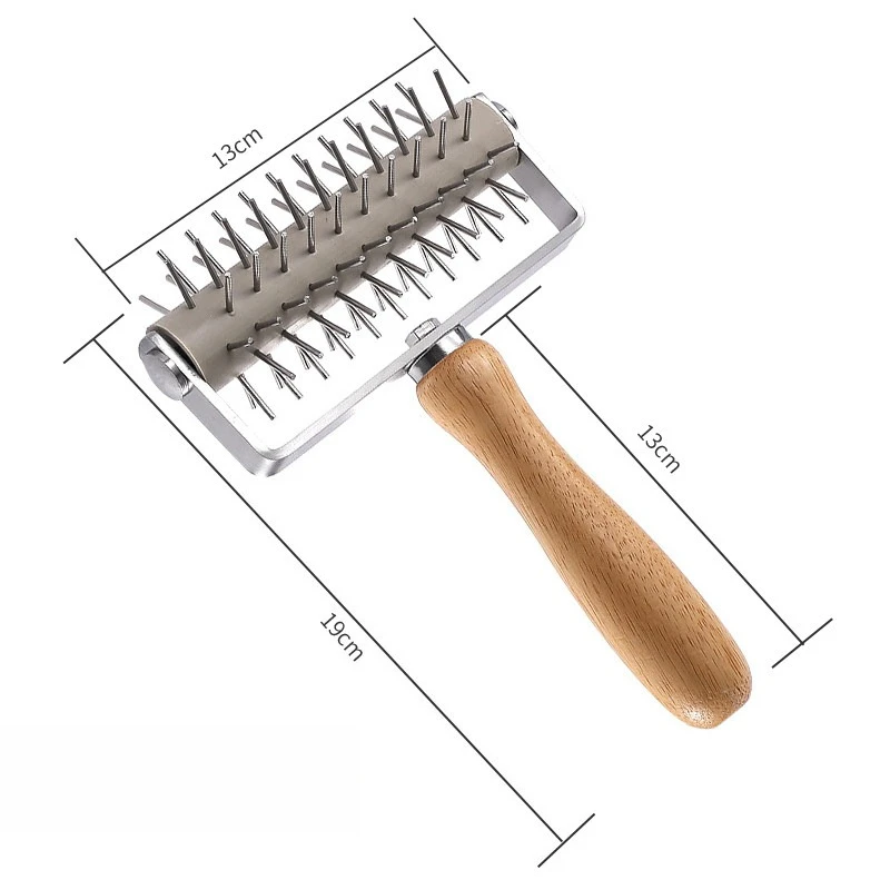 Rouleau perforateur en acier inoxydable pour pizza, coupe-nouilles, aiguille à rouleau, perforateur de fond de pâte, perforateur de grille de cuisson pour biscuits