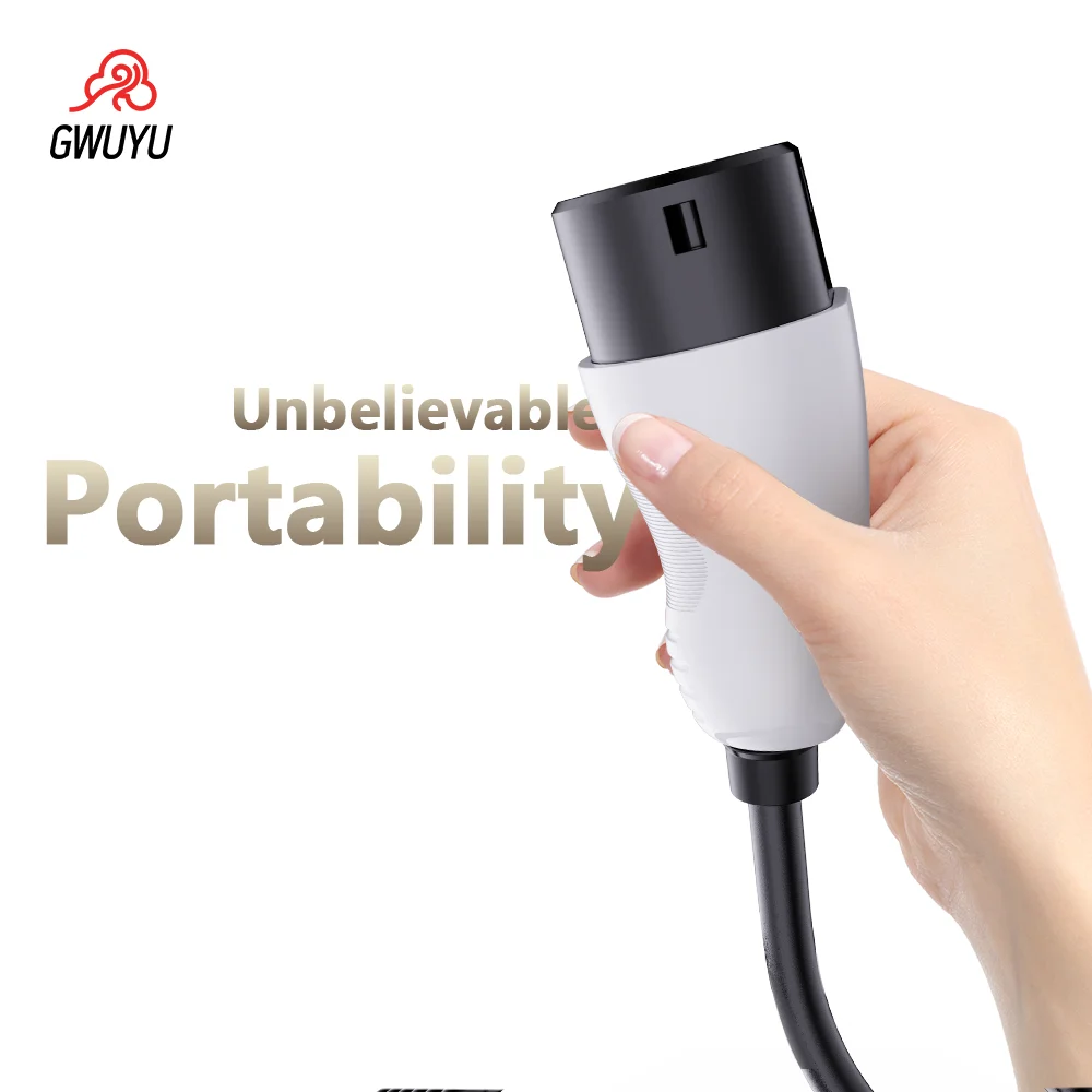GWUYU-Câble de Chargement pour Véhicule Électrique O10, Prise de Type 2, 5m, 3.5 KW, 7KW, 11KW, 22 KW, 16A, 32A, 3 Phases, 480V, Station de