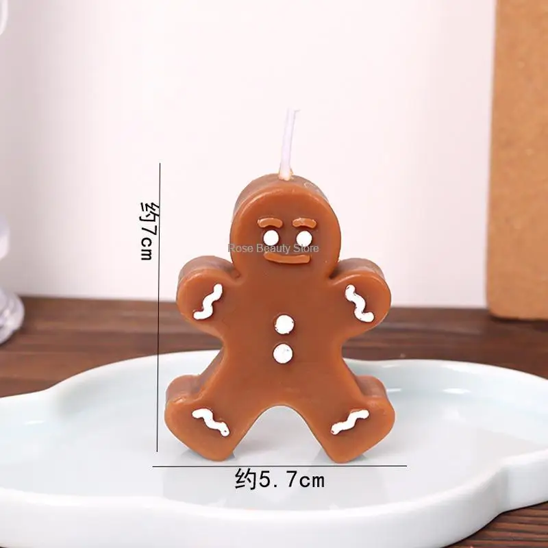 Korean Candle Silicone Mold Christma Gingerbread Man /tree/pumpkindecoration with Hand Gift Cake Decoration Christmas Decoration