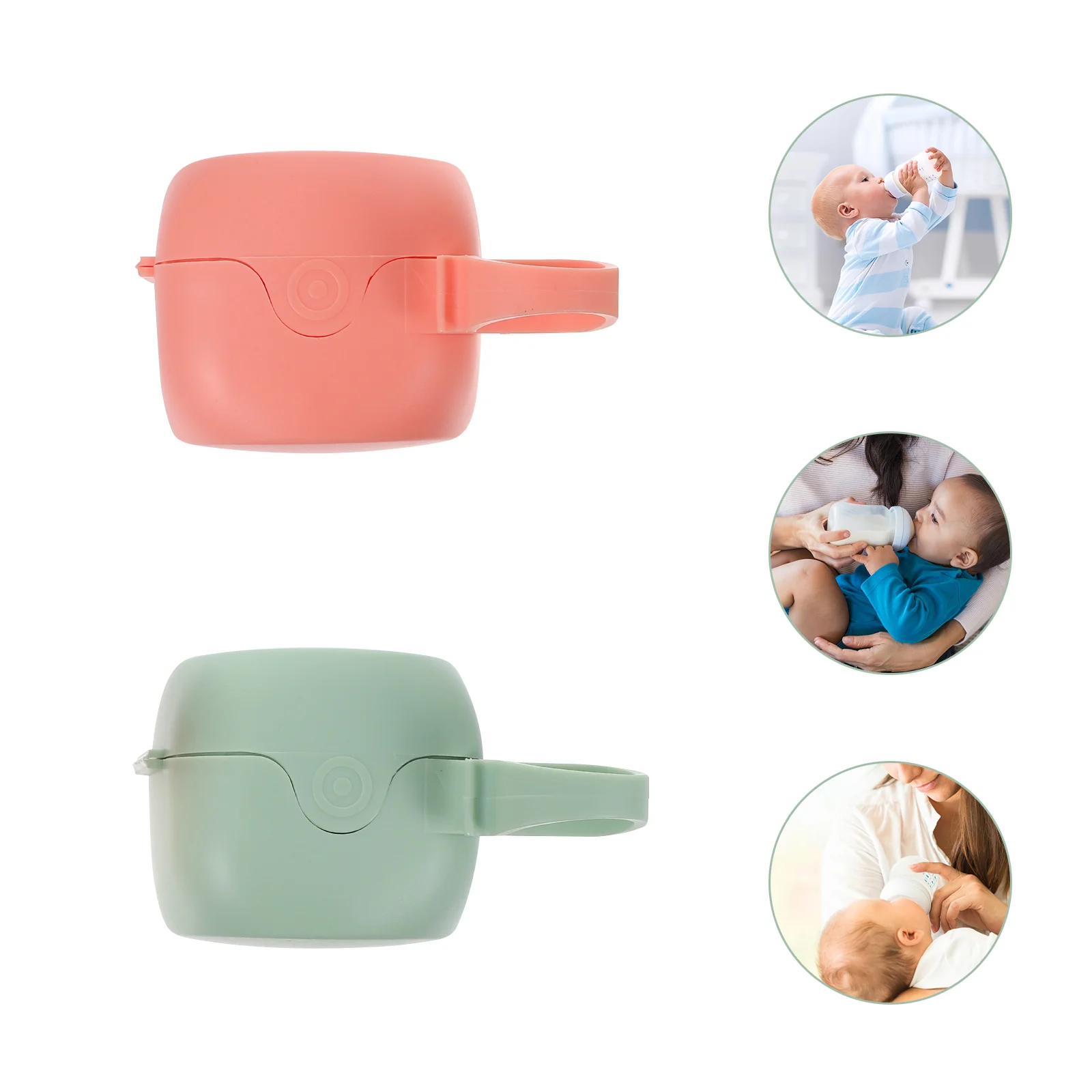 4 Pcs Pacifier Dust Cover Dust-proof Container Storage Box Baby Bibs Feeding Bottle