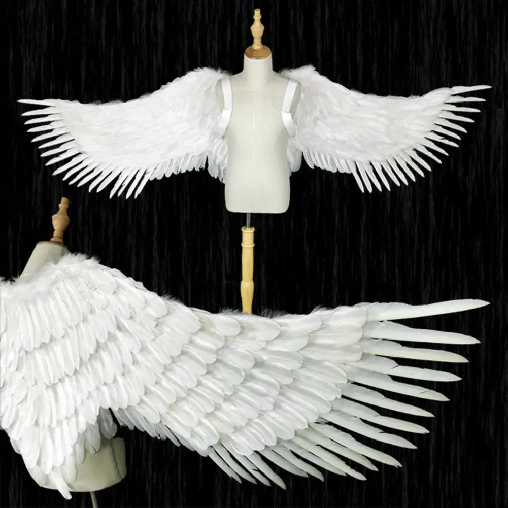 Angel Wing for Men Women Handmade Feather Wings Cosplay Costume Prop Halloween Party Large Size Wings Outfit Accessories