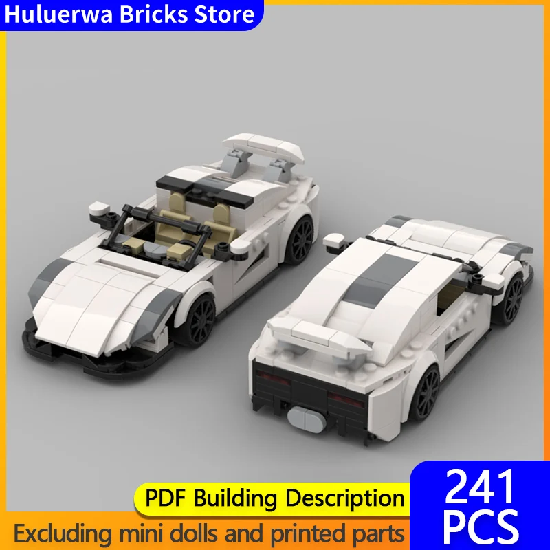

Модель скоростного гоночного автомобиля MOC, строительные кирпичи Regera Wing Up, гиперкар, модульная технология, подарки, праздник, сборка, детские игрушки, костюм