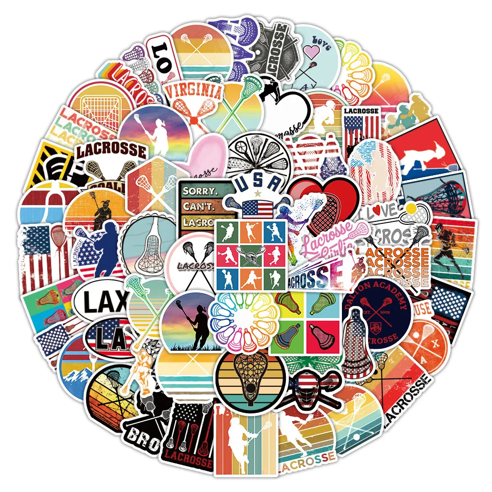 

10/50/100PCS Sports Lacrosse Cartoon Creative Decoration Graffiti Stickers Waterproof Decal Children's Toys DIY Pencil Box Desk