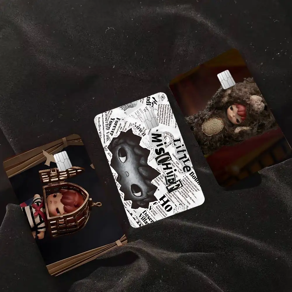 Cartoon H-HIRONOS Fashion Matte Gold Silver Black Matte Film Skin Sticker Tape For Bank Credit Debit Card
