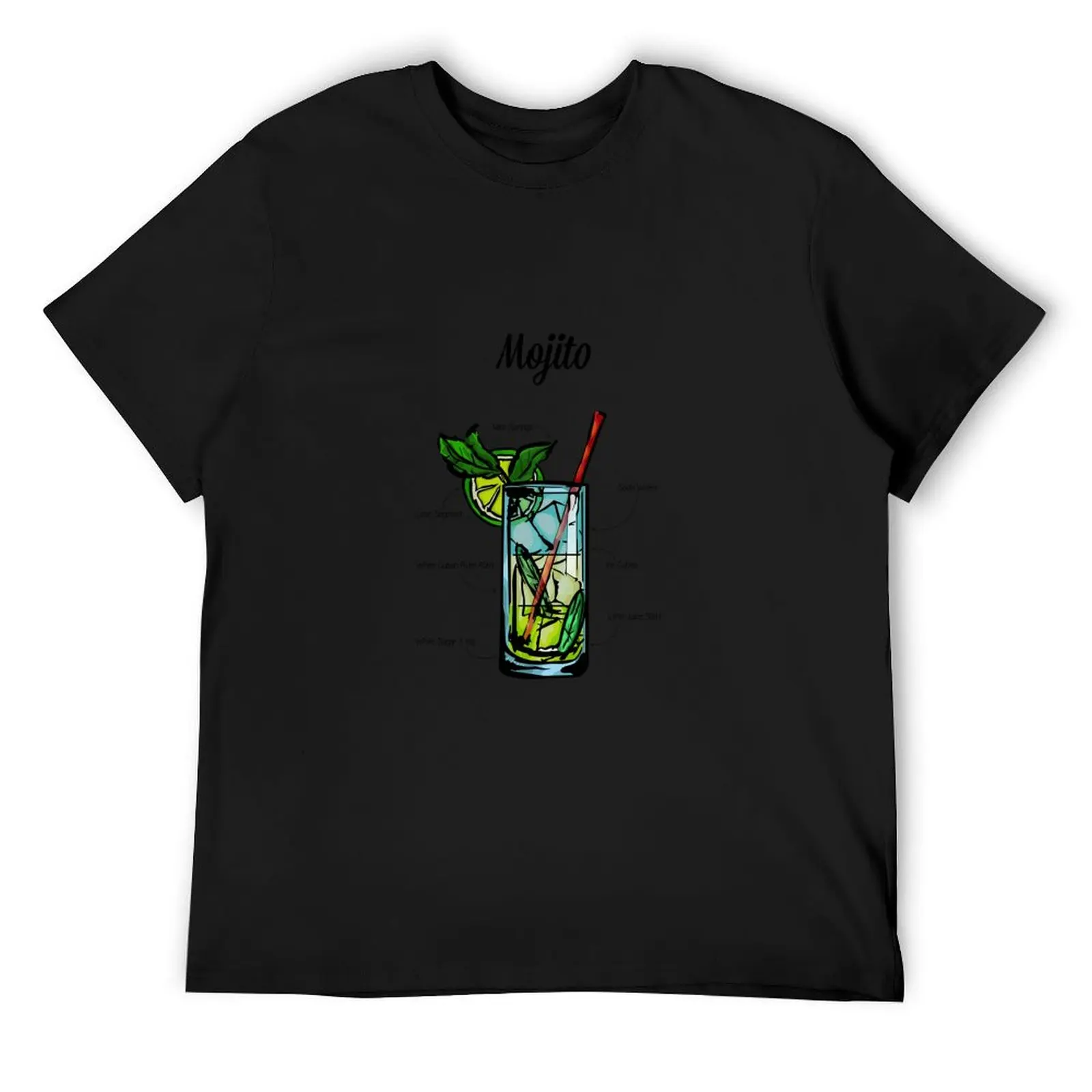 Mojito Recipe T-Shirt oversized graphic tee man t shirt Aesthetic clothing men t shirt