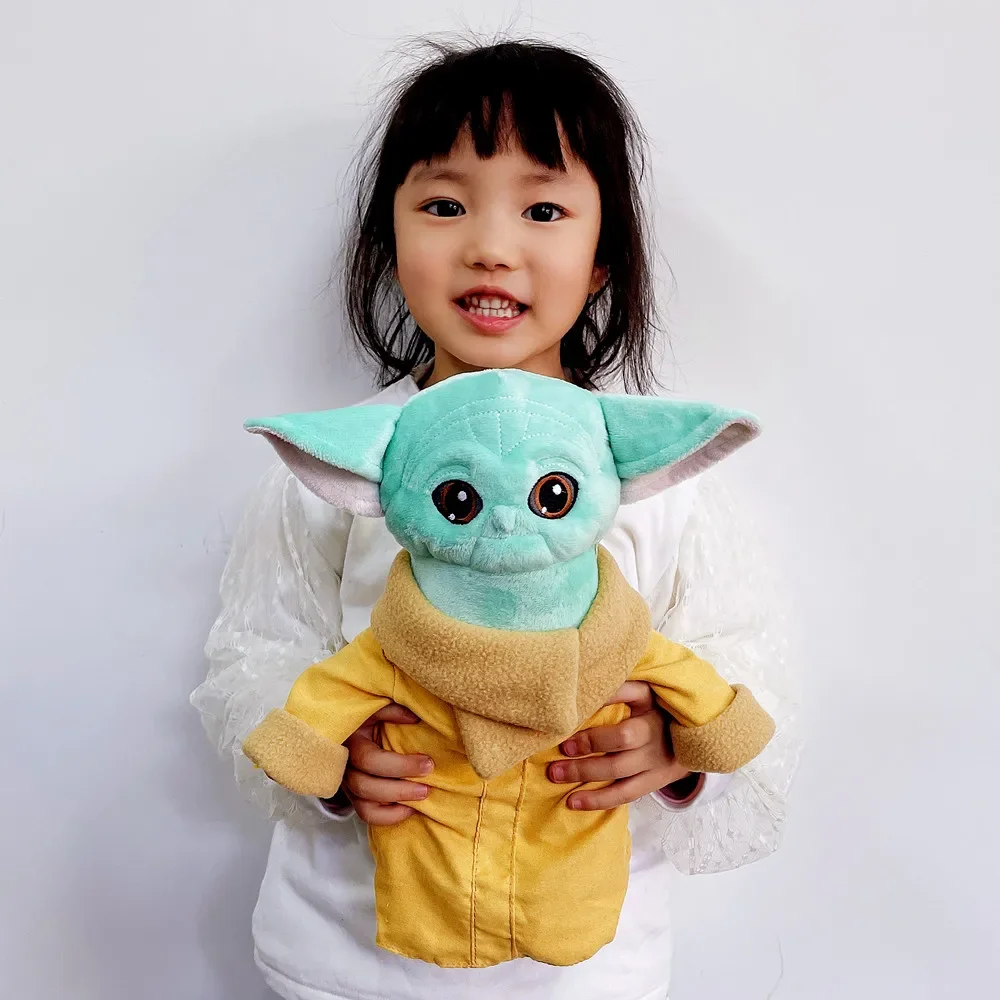 Disney 30cm wars Baby Yoda Wypchana pluszowa zabawka Ubrania można pobrać Lalka Pokój Ozdoba Łóżko Sofa trzymaj poduszkę Prezent urodzinowy