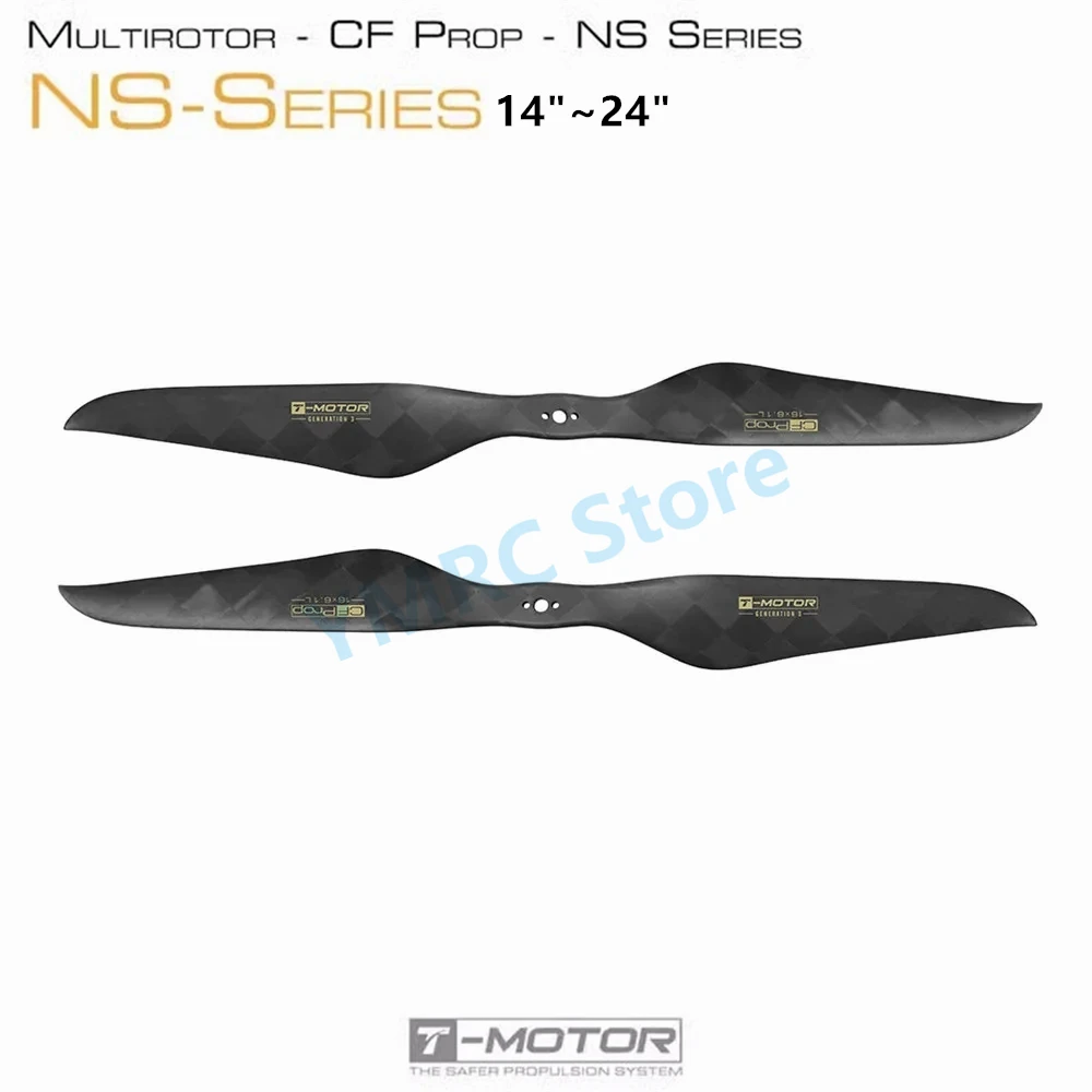 

T-MOTOR Multirotor Carbon Fiber 3rd Gen Ultra Light Propellers NS14x4.8 NS15x5 NS16X5.4 NS18X6 NS20X6.2 NS22X6.6 NS24X7.2 Prop