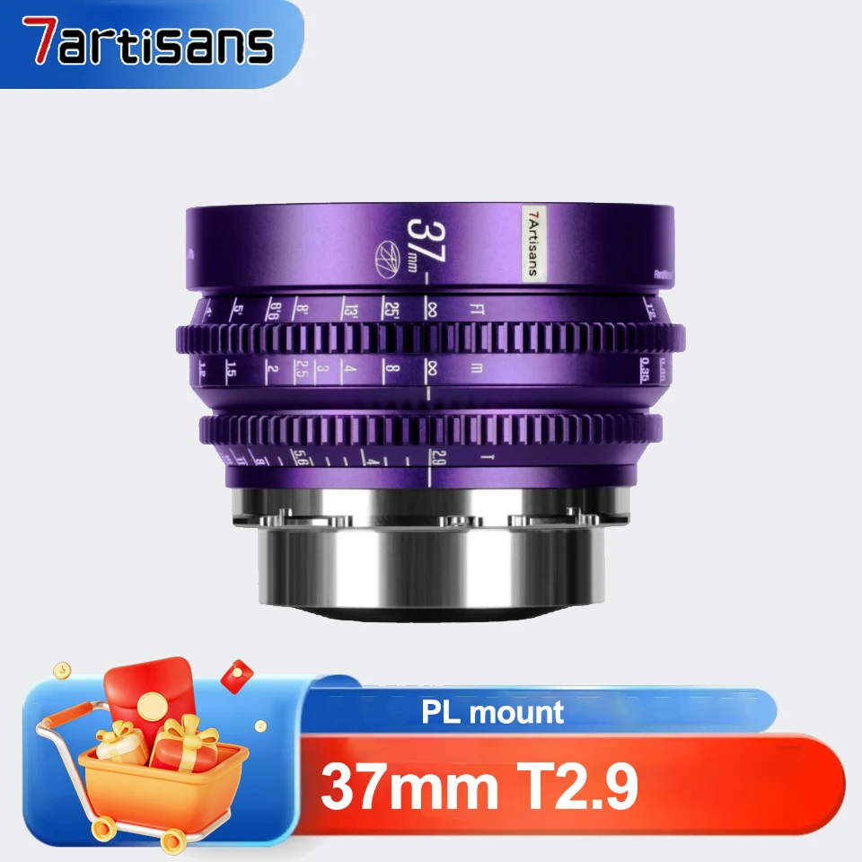 

7Artisans Full Frame 37mm T2.9 Manual Focus Art Cine Lens Floral Bloom Fixed Focus Lens for PL mount