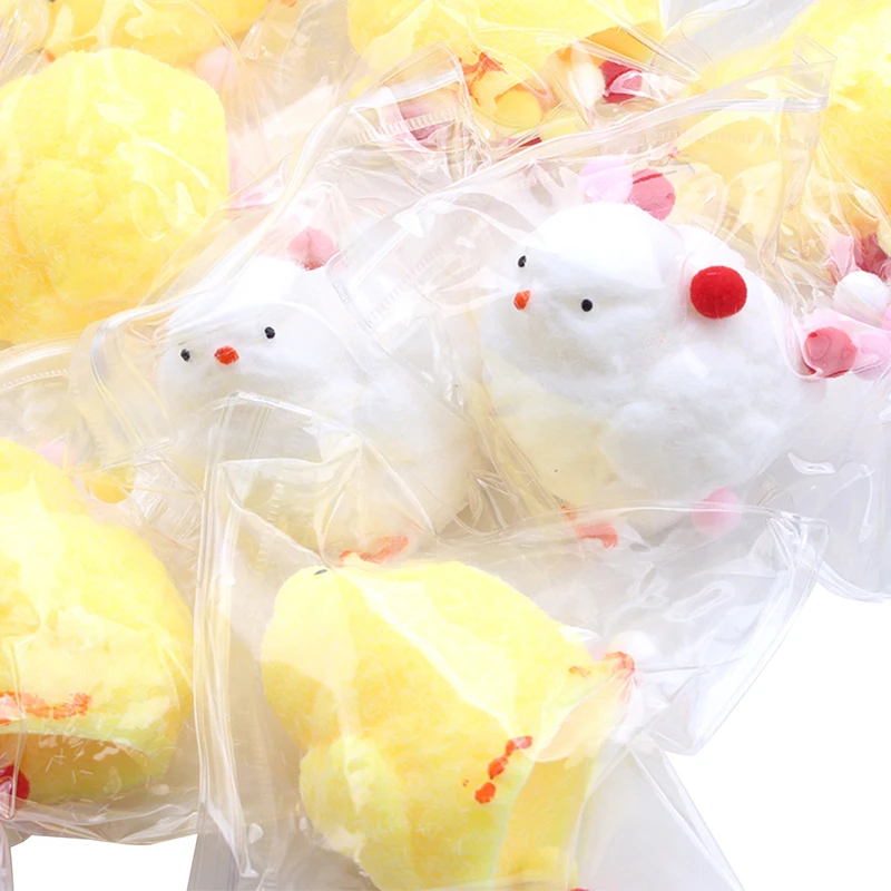 1PC น่ารัก Chicks Taba บีบ Props จําลองไก่น้อยตุ๊กตาซิลิโคนหยิกของเล่น Fuzzy Release มือความเครียด