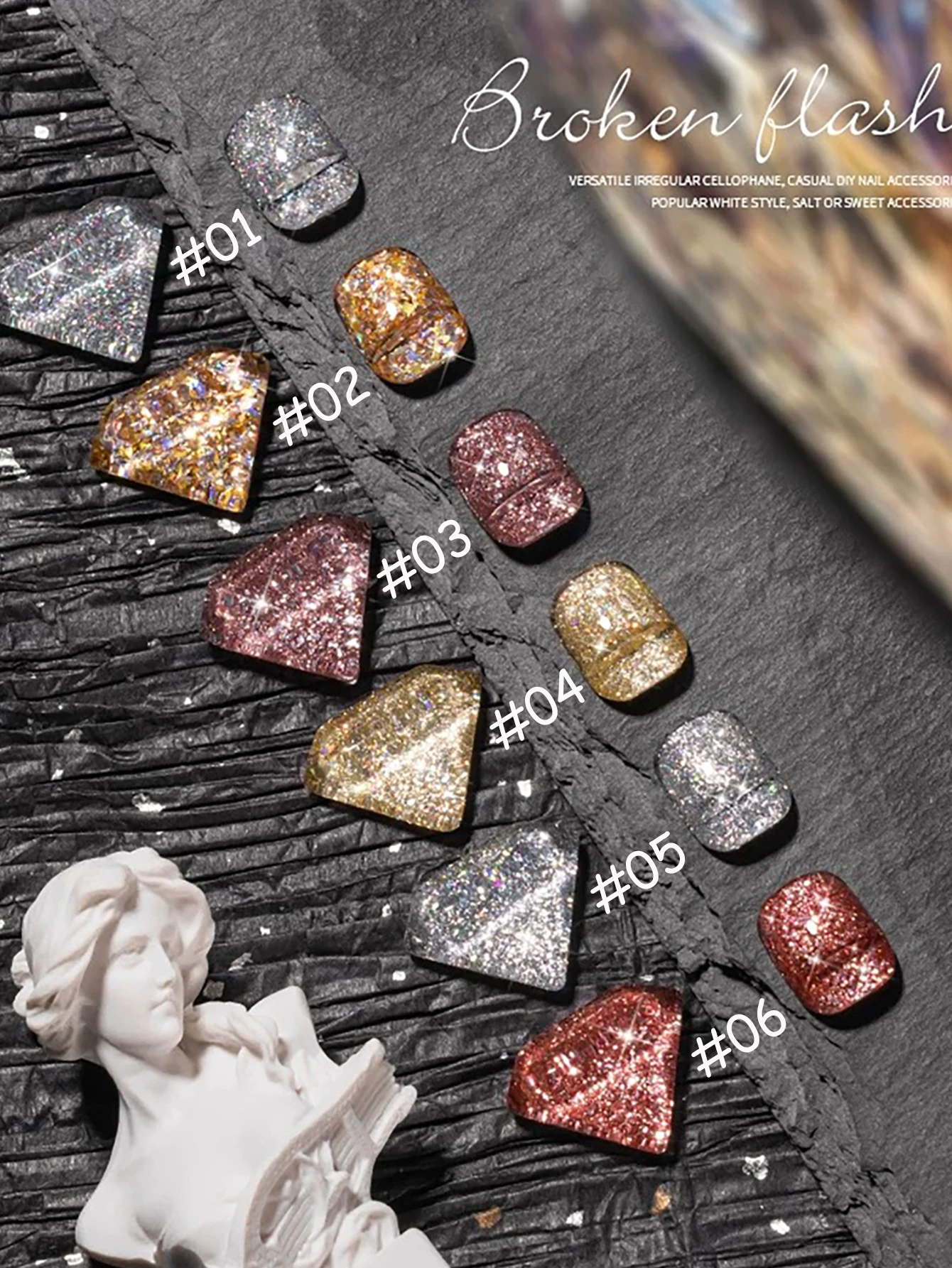 1個 TC 2025 ダイヤモンドグリッタージェルネイルポリッシュ 人気 オーロラフラッシュパウダー ネイルアート 爆発的な輝き トリートメントジェル ネイル用品