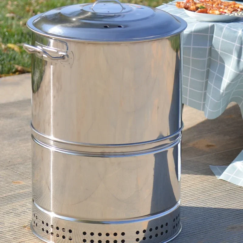 

High Quality Hanging stove grill household stainless steel barrel
