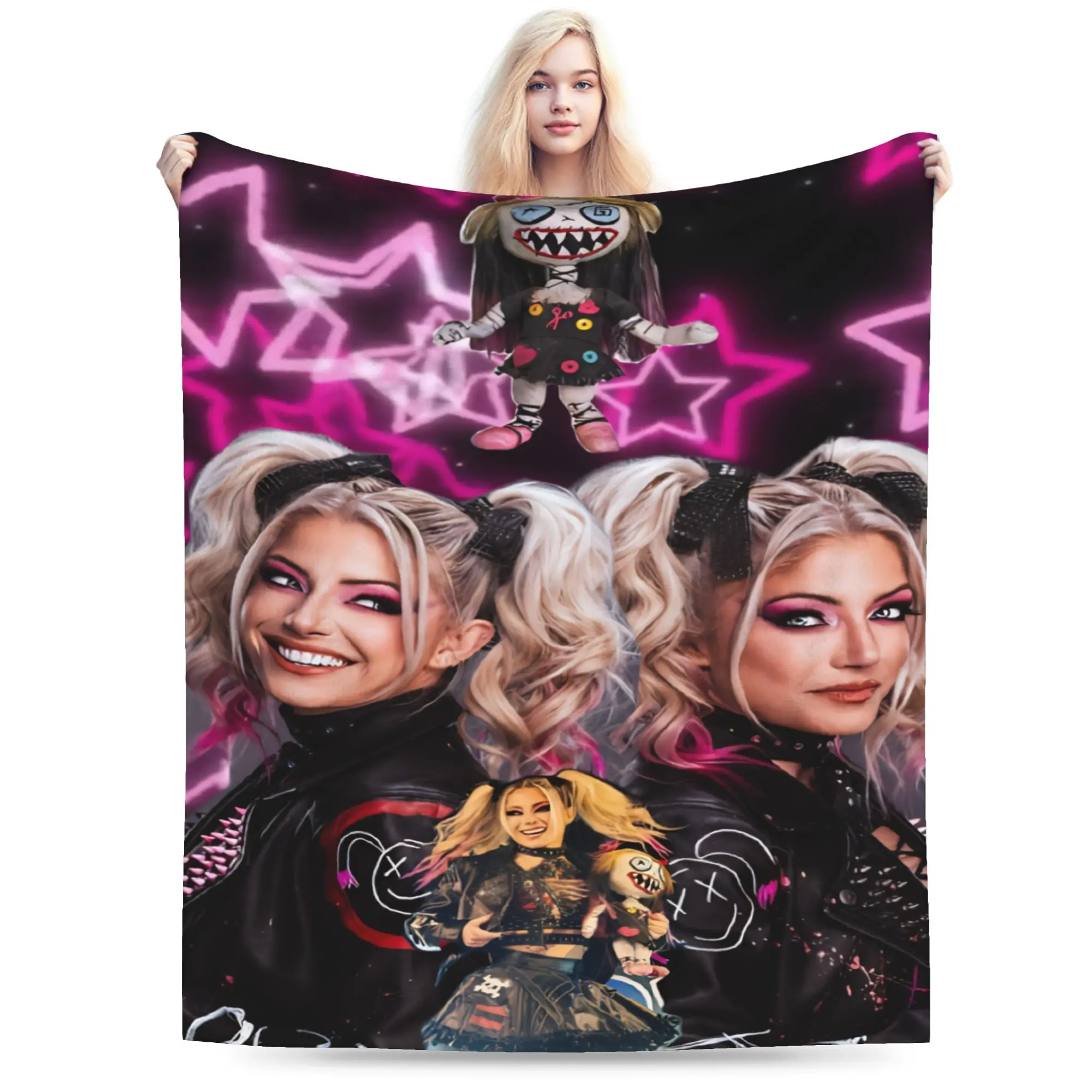 Alexa Bliss wrestler Blanket Multiple Sizes Super Soft Cozy  Throw Blankets for Sofa Couch and Bed