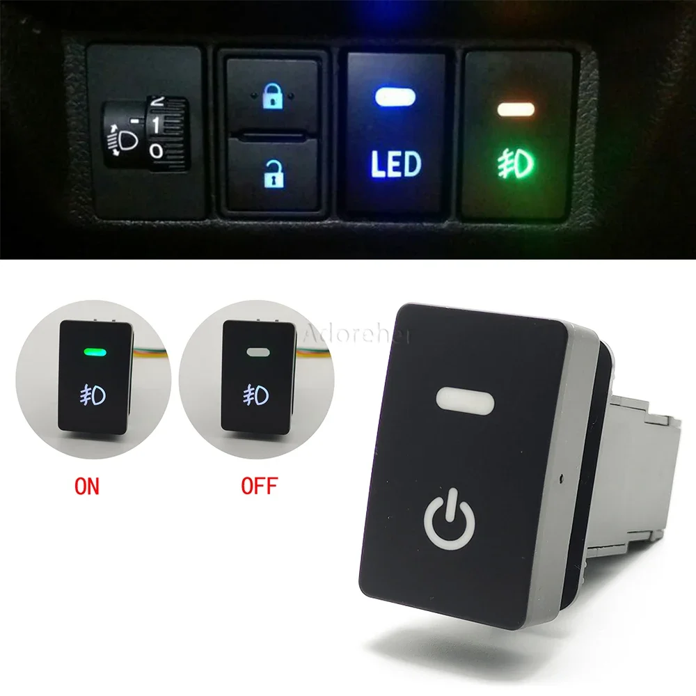 1PC LED DRL Light Power on Off Rearview Steering Wheel Heating Switch Button for Honda Fit 2014 - 2018 HRV Odyssey Gienia 2017