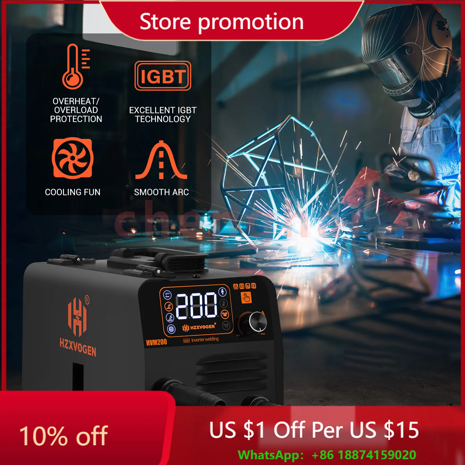 

3IN1 Portable MIG Welder ARC LIFT TIG MIG Gasless 110V/220V Welding Machine