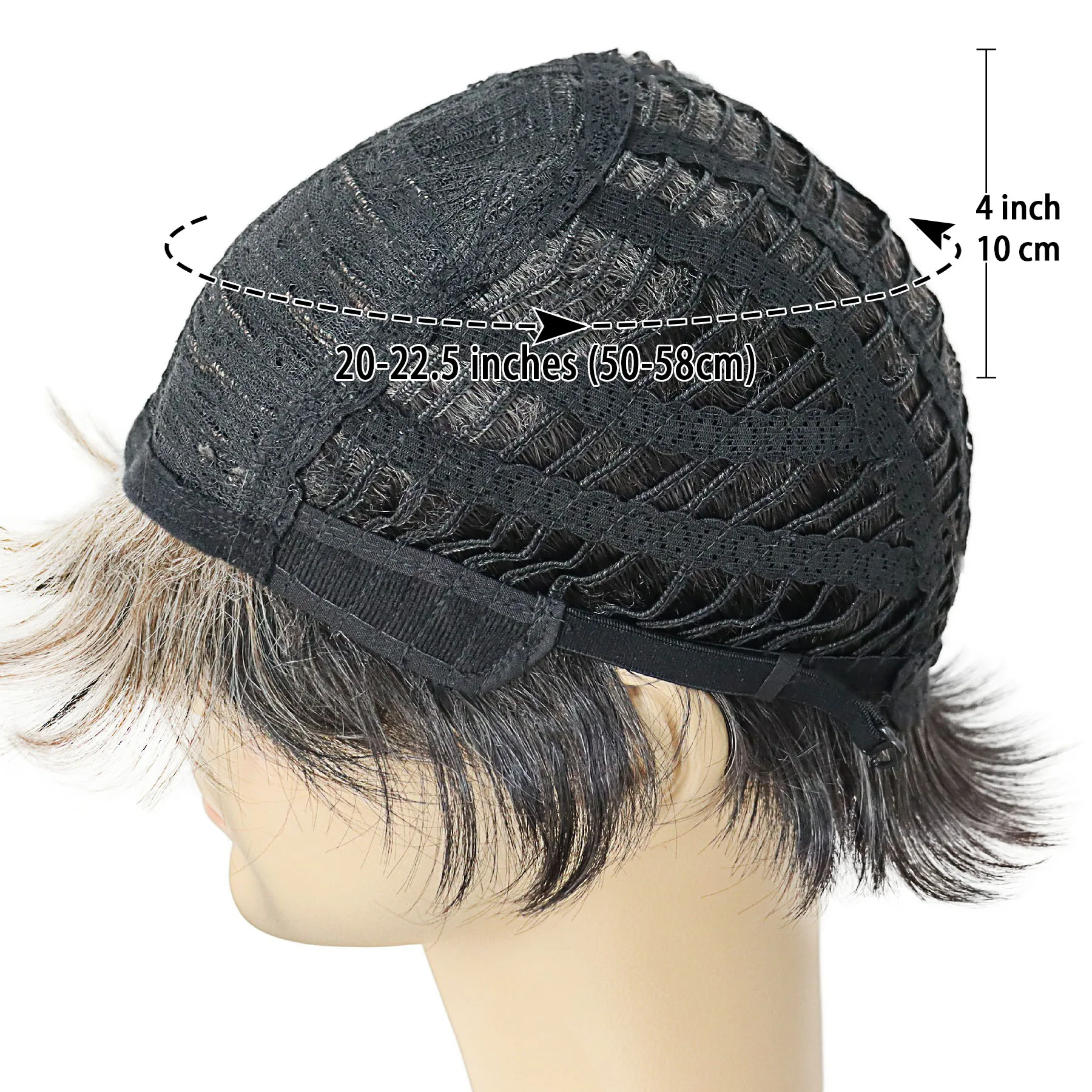 شعر مستعار قصير مع الانفجارات الشعر الاصطناعية أسود مختلط رمادي الباروكات الطبيعية للرجال الآسيوية تأثيري تصفيفة الشعر عادية الذكور الباروكات الكاملة الداكنة