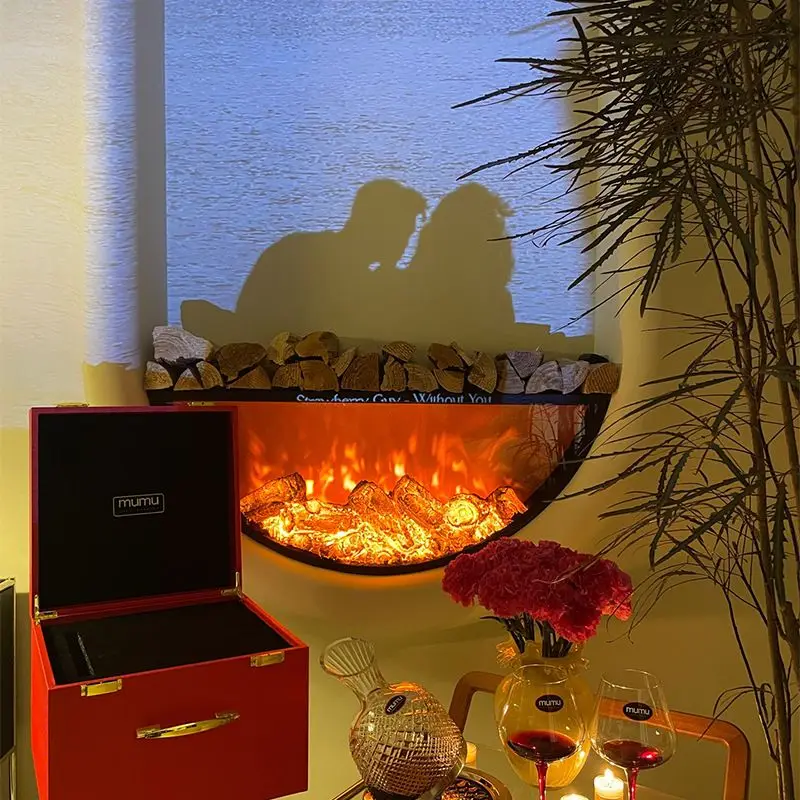 French American simulated fire fireplace core household electronic false flame living room homestay decorative electric