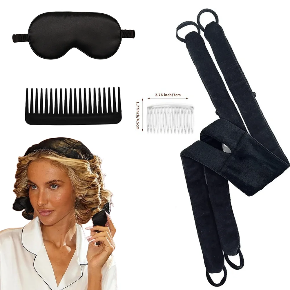 

NEW Velvet Heatless Hair Curlers Curling Ribbon Set with Clip Hair Rollers Sleeping Rods Hair Styling Tool ﻿