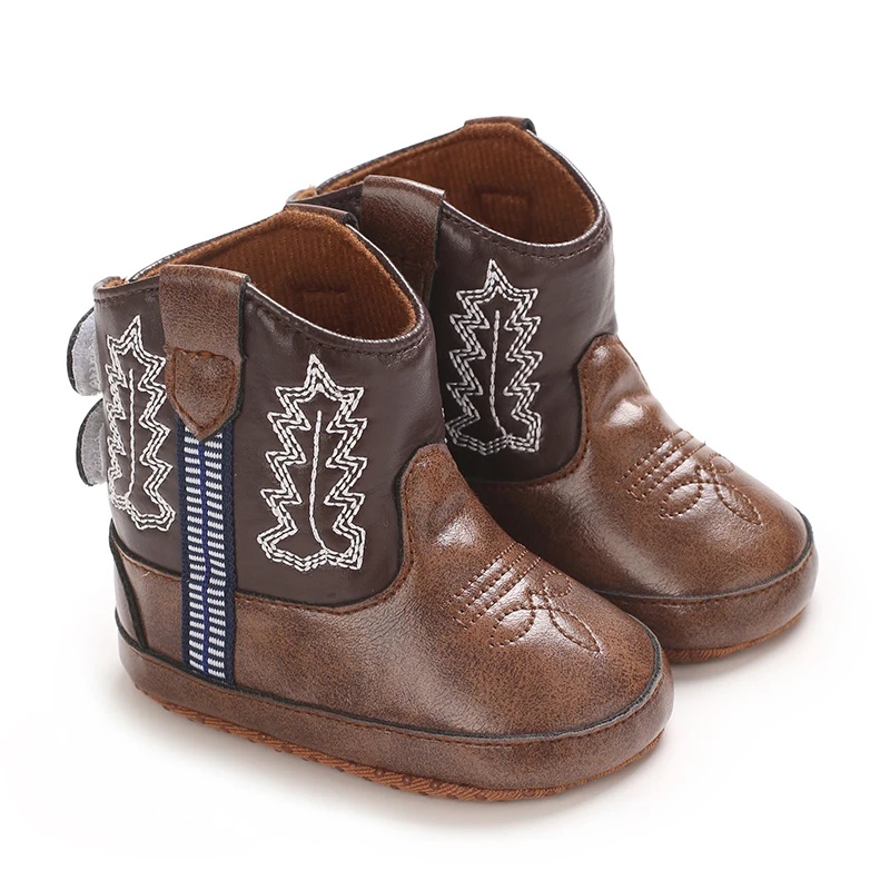 Modische und beliebte Gummischuhe für Babys, Western-Denim-Mittelsohlenstiefel, warme und rutschfeste Freizeitschuhe für Herbst und Winter – Detail 38