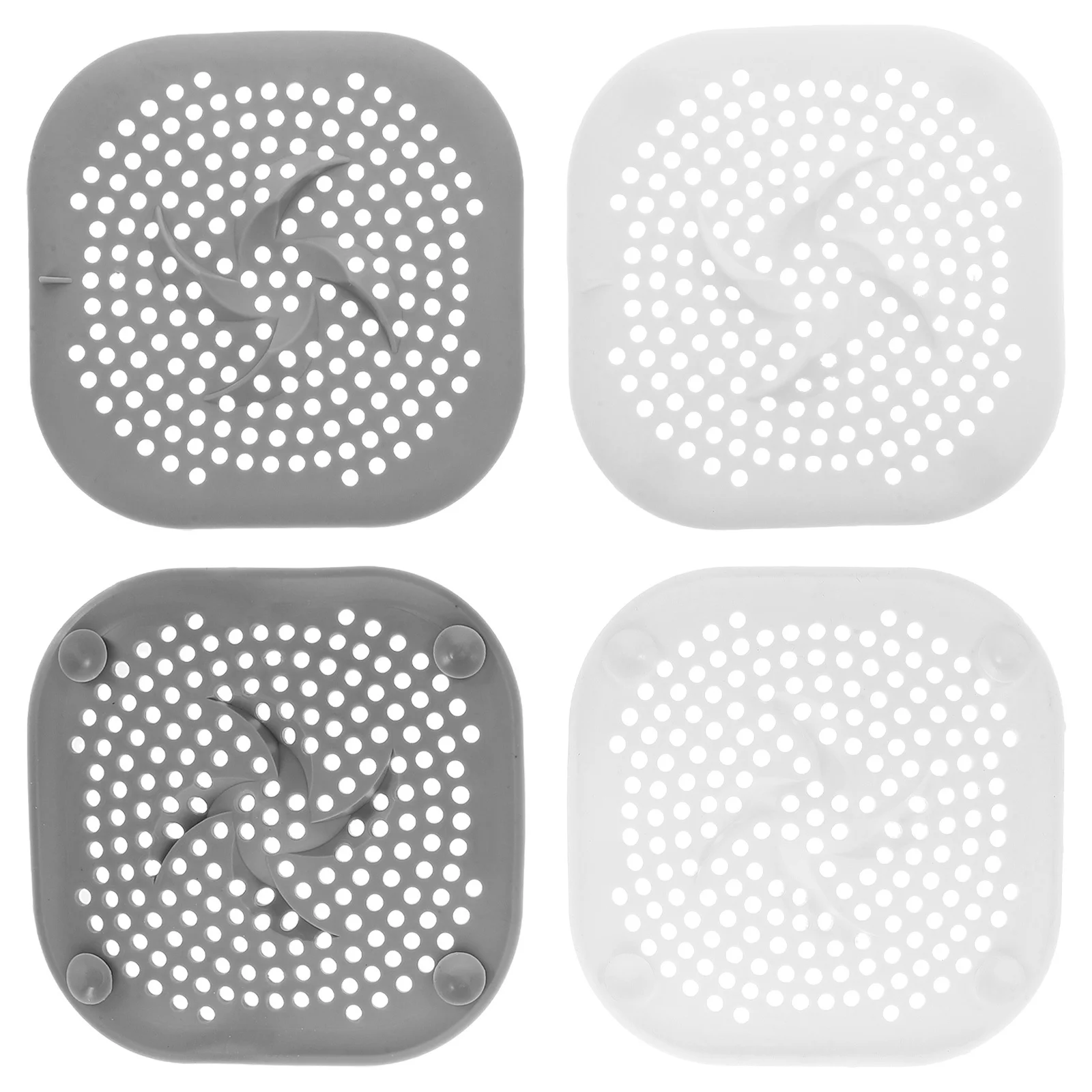 

4Pcs Silicone Hair Catcher Bathroom Sink Shower Drain Cover Strainer Anti-Clog Odor Prevention Durable Filter Bathroom Essential