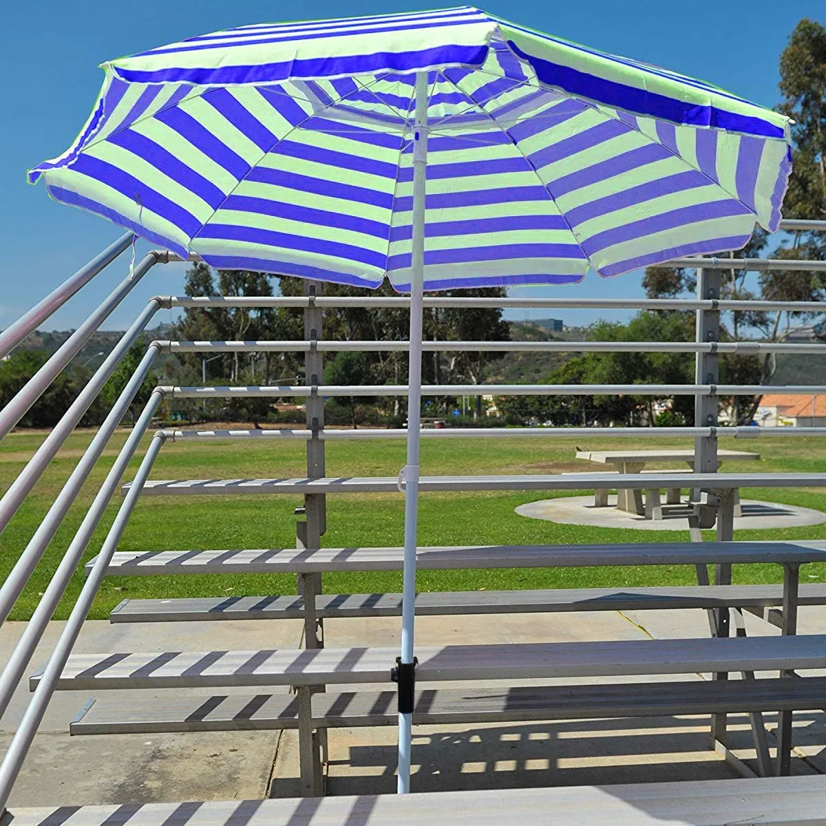 Umbrella Mount Clamp Compatible with 28 32 35Mm Poles Sturdy Metal Deck Umbrella Stand for Balcony Beach Courtyard Table Fixing