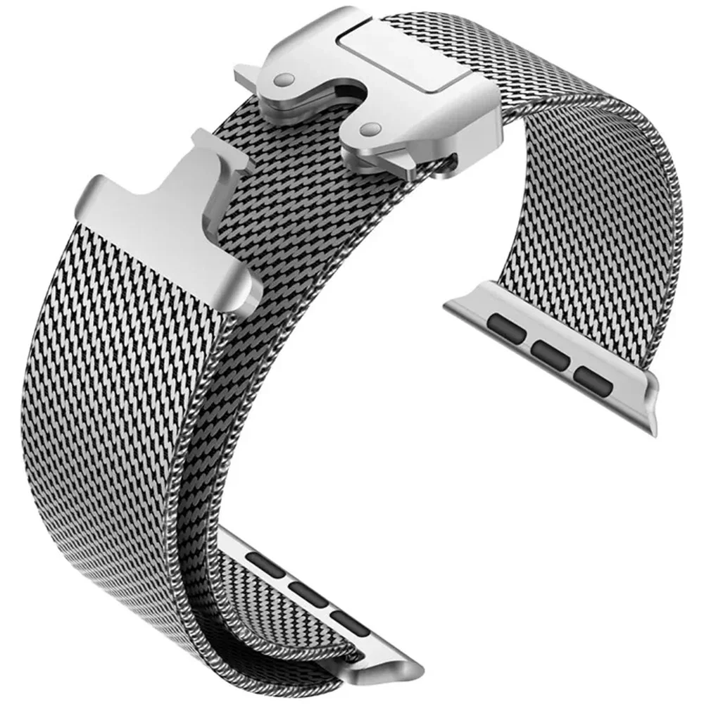 Milanese Loop Strap für Apple Watch Band Ultra 2 49 mm 46 mm 45 mm 44 mm 42 mm Edelstahl Metall für iWatch Serie 10 9 8 7 6 5 4