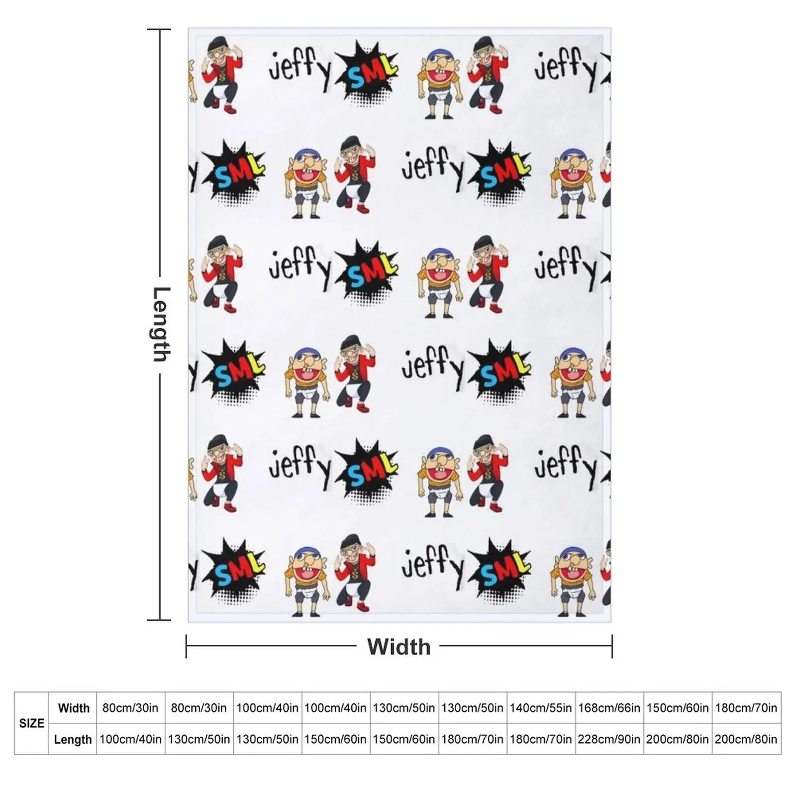 Jeffy Funny Puppet Sticker Pack Sml Supermariologan Cool Throw Blanket decorative Decorative Sofas Plaid for sofa Blankets
