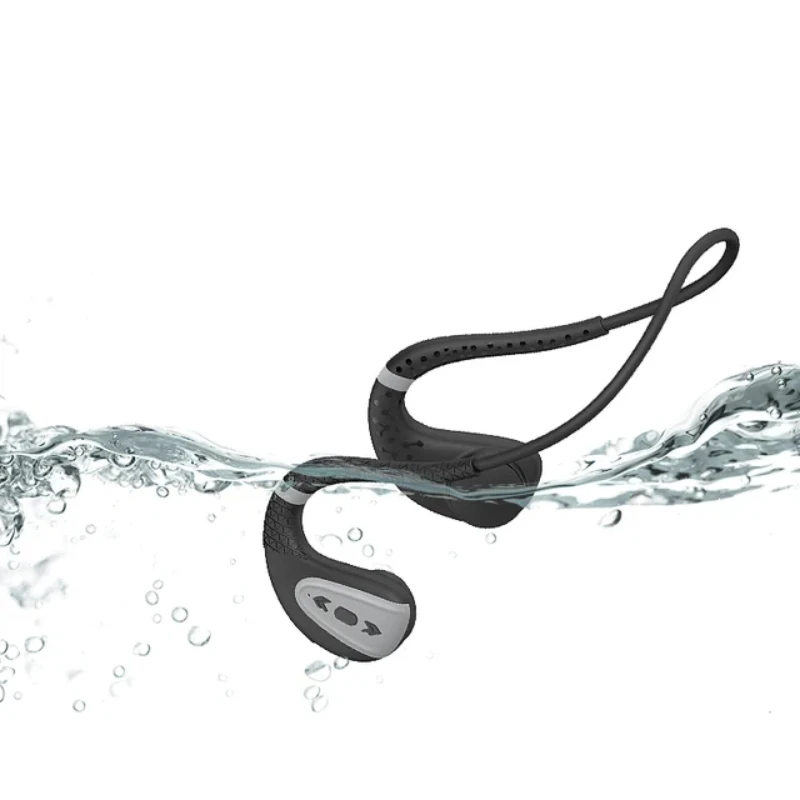 

Q1 Bone Conduction Bluetooth Headphones IPX8 Waterproof MP3 Player 8GB Memory Swimming Running Ear Hook Style 15 Day Standby.