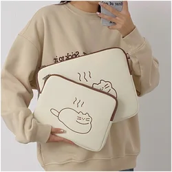 Korean Embroidered Cute Liner Bag 11-13.3inch for Macbook Pro Ipad Air4 5 9th Pro11 12.9 Case Surface Go Xiaomi Tablet Pouch Bag