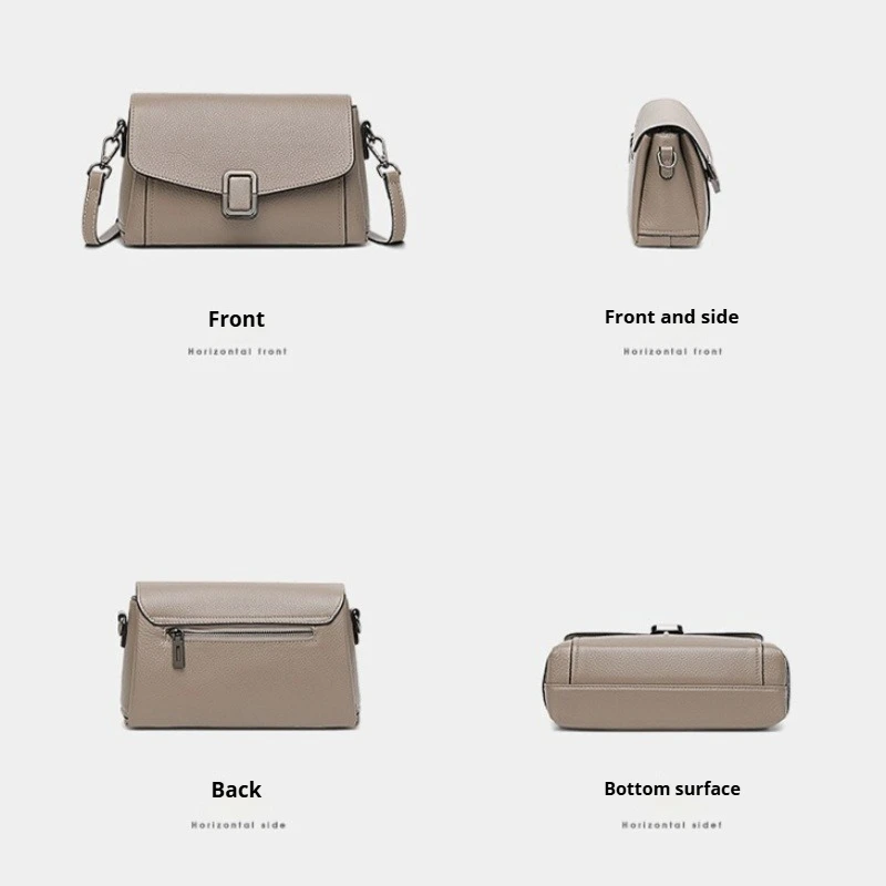 Minimalist Work Crossbody Shoulder Bag for Women Premium Genuine Leather Strap Sophisticated Everyday Luxury Handbag Portable