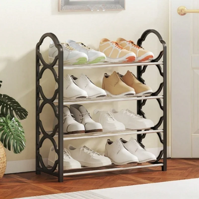 Mehrschichtiges vertikales Schuhregal, Schuhregal, geeignet für Wohnzimmer, Schlafzimmer (4 Schichten)