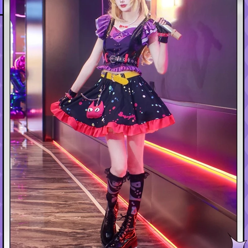 أزياء نسائية رائعة التأثيرية تنورة الحفلات المسائية الشيطان الحلو ملابس نسائية للفتيات لوليتا زي الهالوين ملابس لعب الأدوار