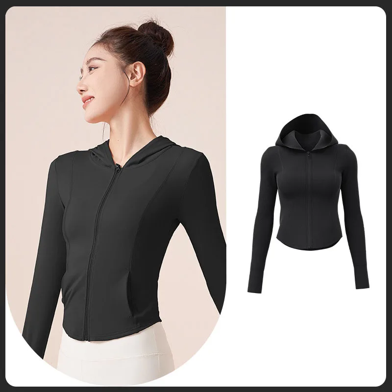 PINGNIAO-Chaqueta deportiva con capucha para mujer, ropa de protección solar, transpirable, anti-UV, ajustada, elástica