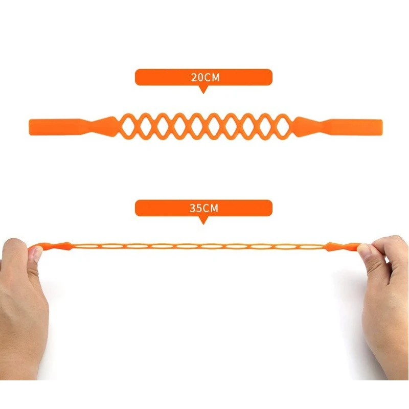 Silicone High Elastic Glasses Chain Double Hole Anti Slip Sport Glasses Strap For Kids Adults Cords Eyeglasses Chain Cord Holder